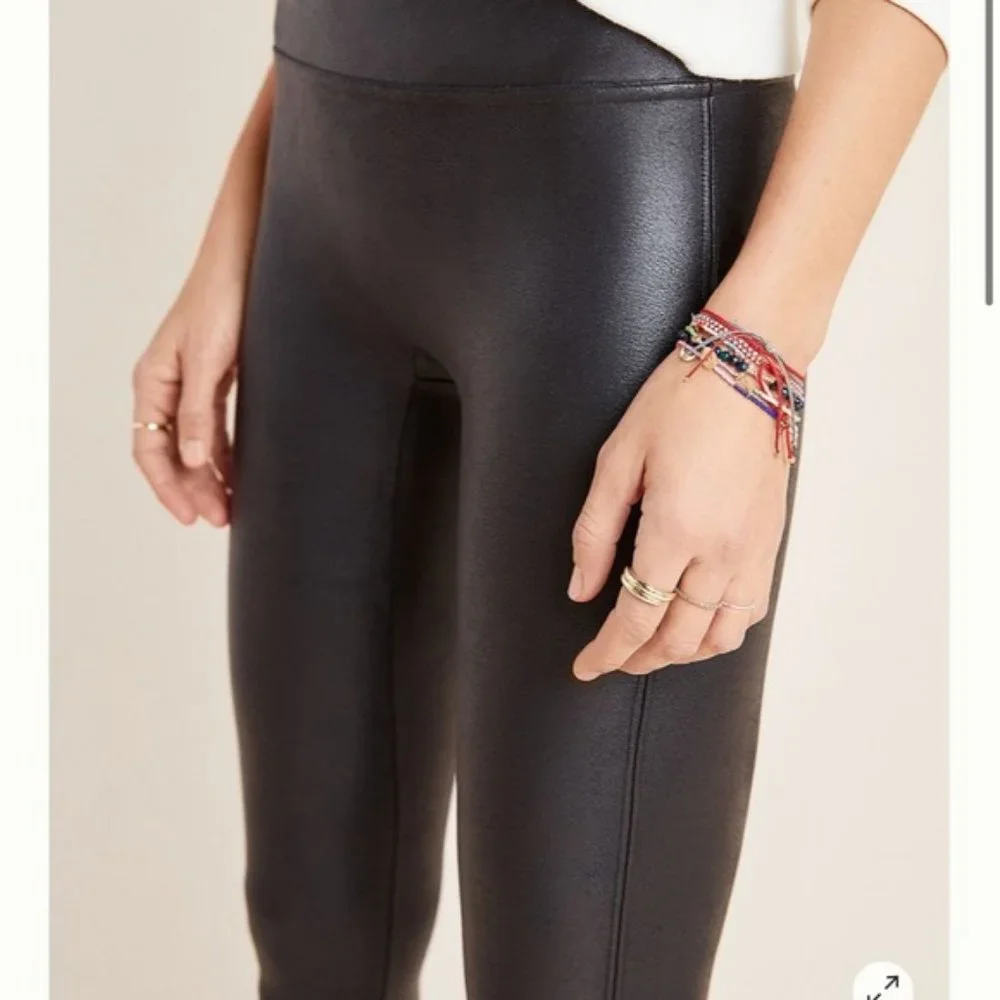 Spanx Faux Leather Legging Medium Black